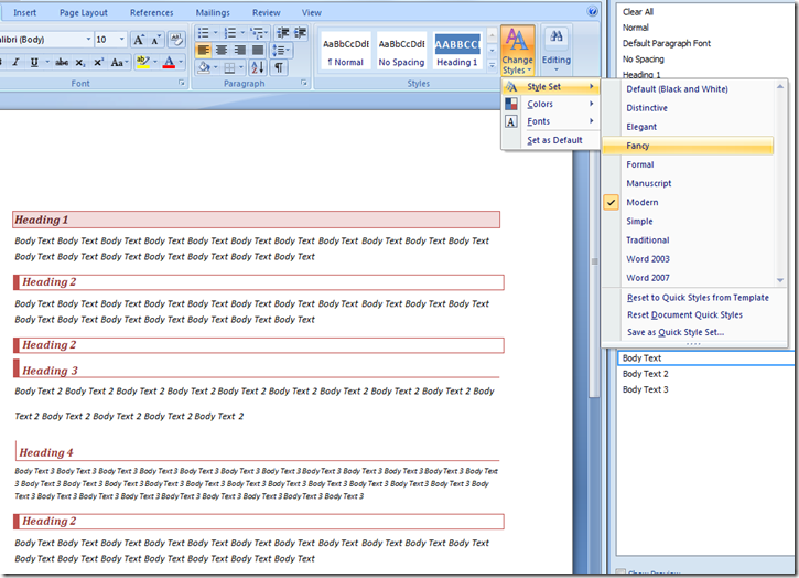 Civil 3D Reminders Microsoft Word Styles